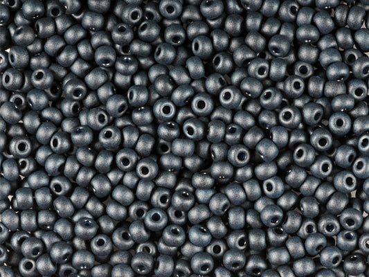 1 kg プレシオサ オルネラ シードビーズ コーティング 丸穴 マット ルース ブルーパール 黒染め (28936) ガラス チェコ共和国 アウトレット