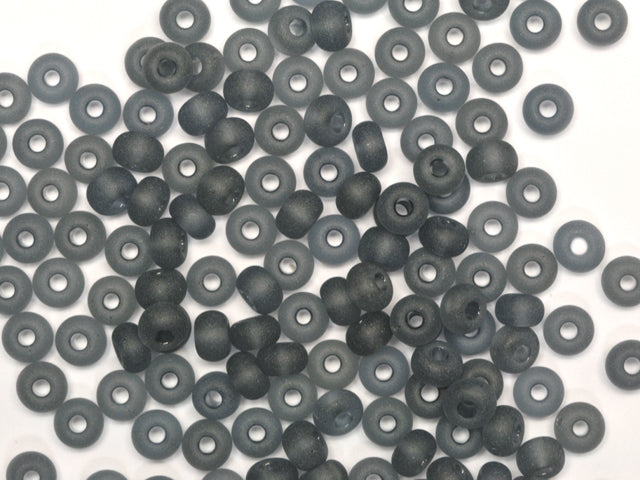 1 kg Preciosa Ornela Seed Beads Coated, Round Hole, Mat, Loose, Transp. Grey (40010), Glass, Czech Republic, OUTLET