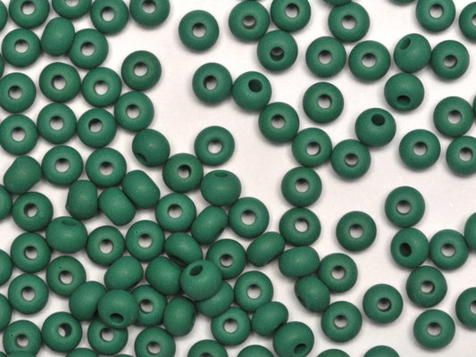 1 kg プレシオサ オルネラ シードビーズ コーティング 丸穴 マット ばら売り 不透明 ダークグリーン (53240) ガラス製 チェコ共和国 アウトレット