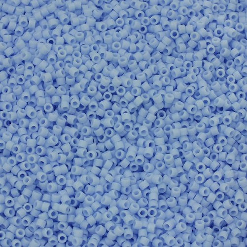 Miyuki DELICA Seed Beads Rocailles, Matte Opaque Ice Blue (# DB1587), Glass, Japan