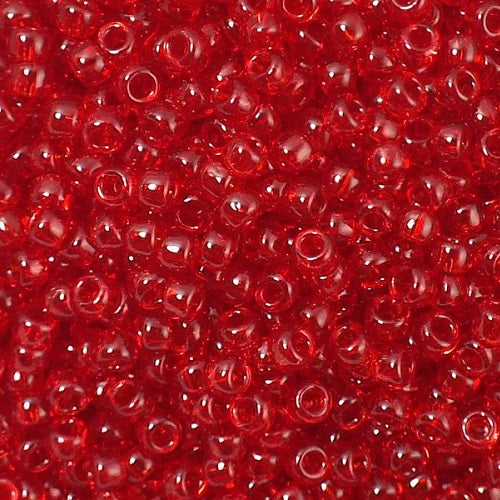 TOHO Round Seed Beads Rocailles, Transparent Ruby (), Glass, Japan