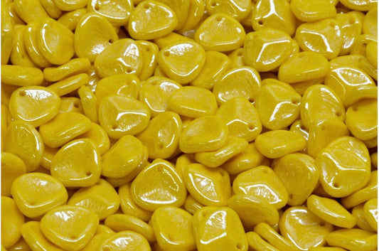 Rose Petal Beads, Bright Yellow Hematite (83130-14400), Glass, Czech Republic