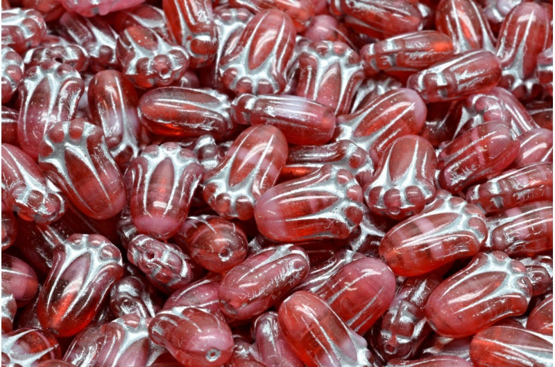 Tulip Bud Beads, 6708 Silver Lined (06708-54301), Glass, Czech Republic