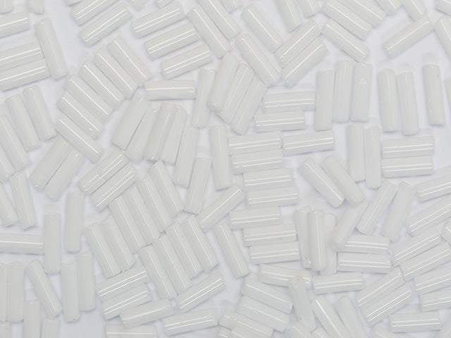 1 kg プレシオサ オルネラ ビューグル、丸穴、丸型、ばら売り、チョークホワイト (03050)、ガラス、チェコ共和国、アウトレット