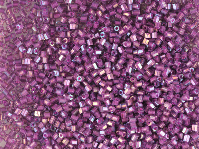 1 kg Preciosa Ornela 2-Cut Rocaille, Loose, Lt. Amethyst, Colour Lined Violet, Rainbow (24012), Glass, Czech Republic, OUTLET