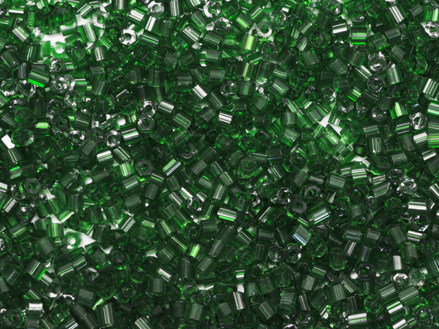 1 千克 Preciosa Ornela 2-Cut Rocaille，散装，透明绿色 (50120)，玻璃，捷克共和国，OUTLET