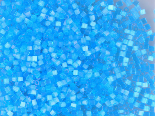 1 kg Preciosa Ornela 2-Cut Rocaille, Loose, Blue-Green 3 Dyed Satin (05634), Glass, Czech Republic, OUTLET