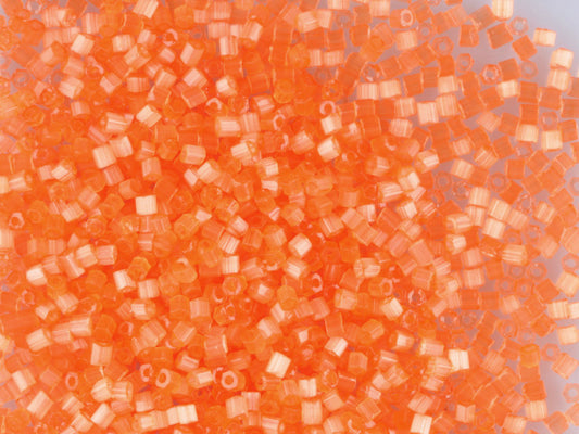 1 kg Preciosa Ornela 3-Cut Rocaille, Round Hole, Loose, Orange 3 Dyed Satin (05684), Glass, Czech Republic, OUTLET