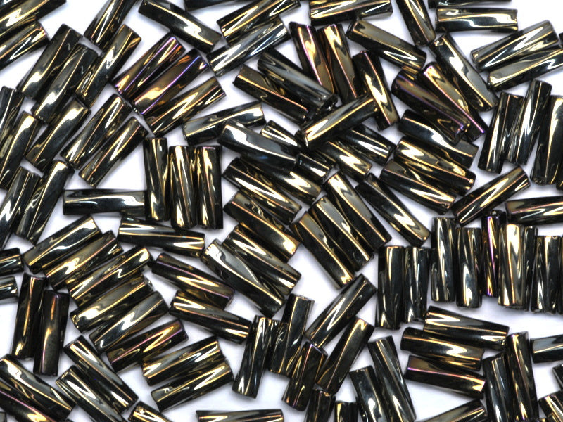 Wholesale (1kg / 500g) Preciosa Ornela Bugles, Round Hole, Hexagonal Twisted Surface, Loose, Bugles Twisted, Round Hole, Loose (59115), Glass, Czech Republic, OUTLET