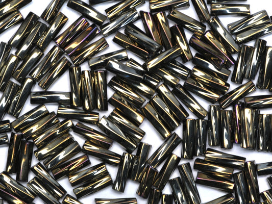 Wholesale (1kg / 500g) Preciosa Ornela Bugles, Round Hole, Hexagonal Twisted Surface, Loose, Bugles Twisted, Round Hole, Loose (59115), Glass, Czech Republic, OUTLET