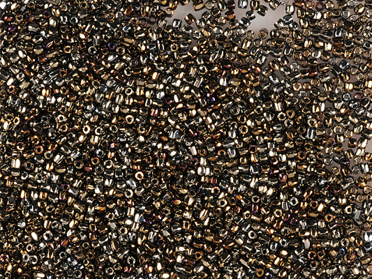 1 千克 Preciosa Ornela 3-Cut Rocaille，圆孔，散装，棕色鸢尾花 (59115)，玻璃，捷克共和国，OUTLET