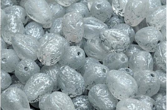 垂坠瓜珠，水晶蚀刻银线 (00030-ETCH-54301)，玻璃，捷克共和国