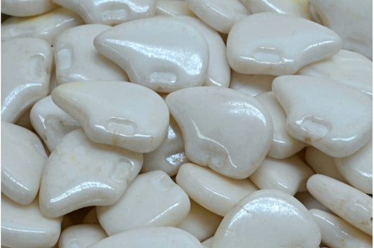 OUTLET 10 grams Polar Bear, White Hematite (02010-14400), Glass, Czech Republic