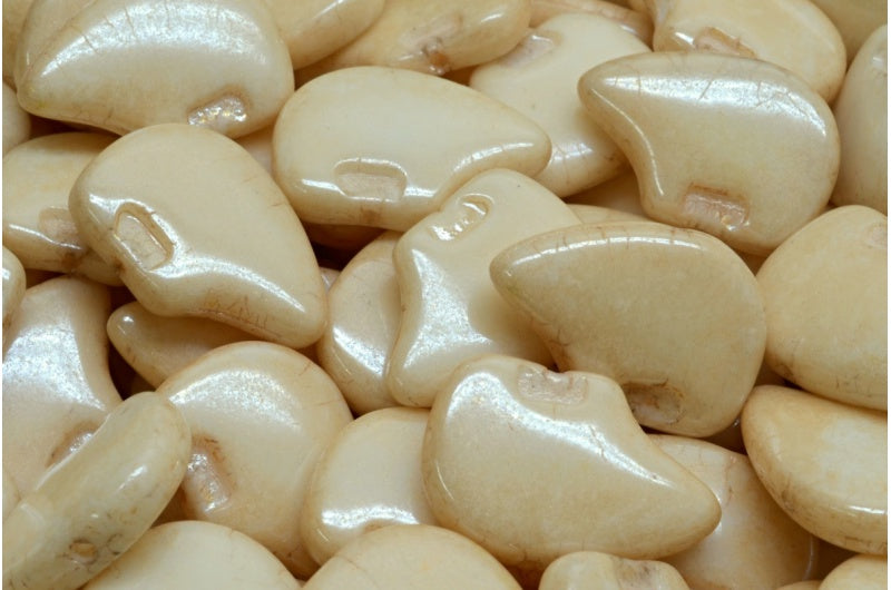 アウトレット 10グラム シロクマ、12 x 12 mm、ベージュ (02010-14413)、ガラス、チェコ共和国