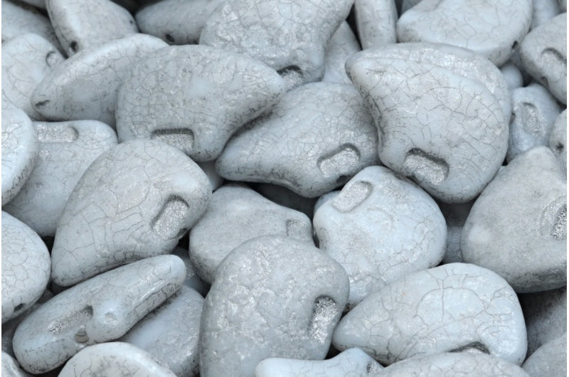 シロクマ、白エッチング、銀線入り（02010-etch-54301）、ガラス、チェコ共和国