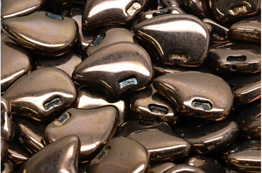 奥特莱斯 10克北极熊，12 x 12毫米，白色光泽棕色全涂层（02010-14413），玻璃，捷克共和国