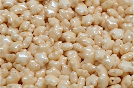 フラットスタービーズ、ホワイトラスターブラウンフルコーティング（02010-14413）、ガラス、チェコ共和国