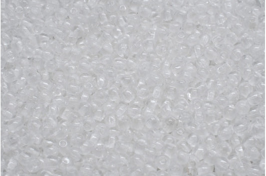 OUTLET 250g Round Pressed Druck Beads, Chalk White Silver Matte (3000-01700), Glass, Czech Republic