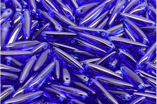 Thorn Beads, Transparent Blue (30090), Glass, Czech Republic