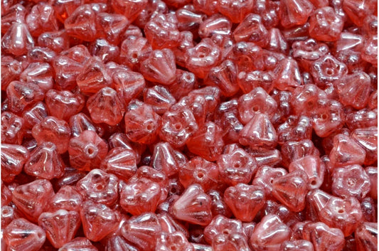 铃花珠，混合白红赤铁矿（06708-14400），玻璃，捷克共和国