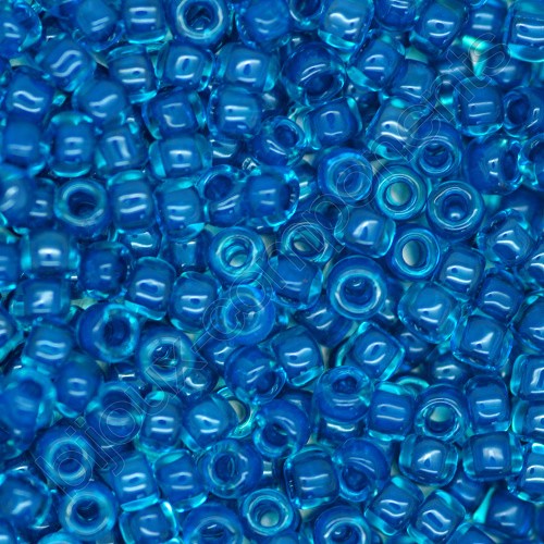 TOHO Round Seed Beads Rocailles, Inside Colour Aqua/Capri Lined (# 932), Glass, Japan