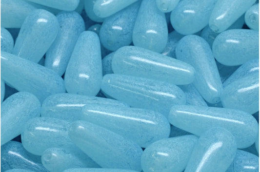 OUTLET 10 grams Drop Beads, 20 x 9 mm, Crystal 20016 (00030-20016), Glass, Czech Republic