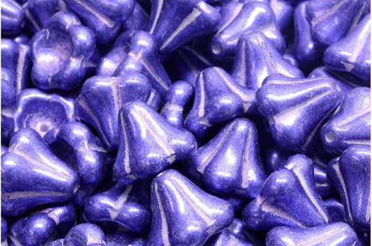 OUTLET 10 grams Bell Flower Beads, 11 x 13 mm, White Opal 32035 42000 (02020-32035-42000), Glass, Czech Republic