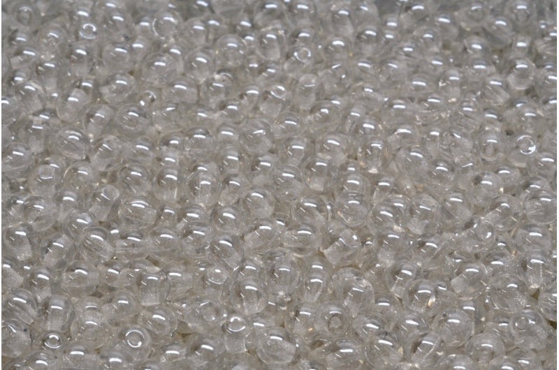 Round Druck Beads, Crystal Hematite (00030-14400), Glass, Czech Republic