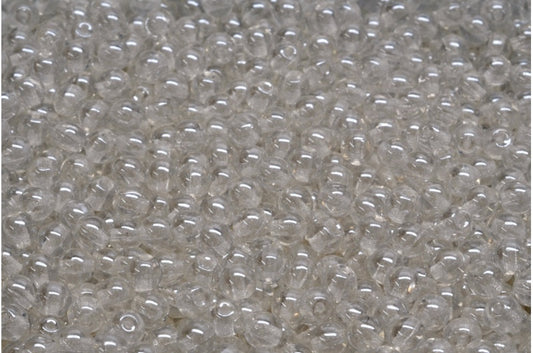 Round Druck Beads, Crystal Hematite (00030-14400), Glass, Czech Republic