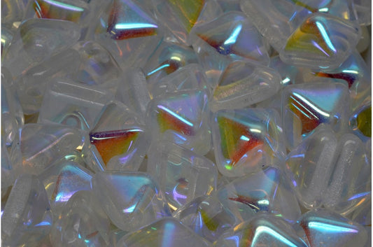 金字塔螺柱珠，水晶 Ab (00030-28701)，玻璃，捷克共和国