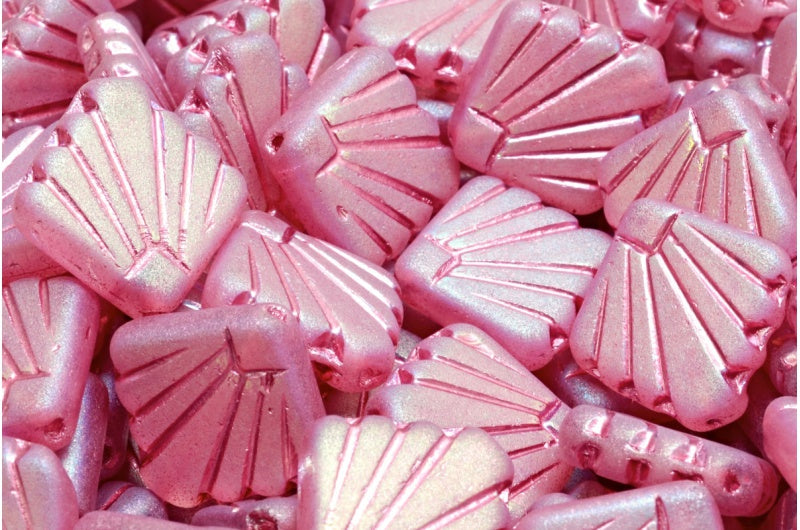 OUTLET 10 Gramm Diafan-Perlen, Crystal Matte Ab Full (2X Side) Pink Lined (00030-84100-28703-54321), Glas, Tschechische Republik