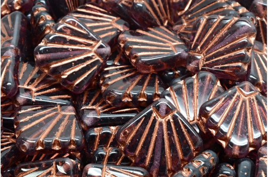 OUTLET 10 grams Diafan Beads, Amethyst Copper Lined (20060-54319), Glass, Czech Republic