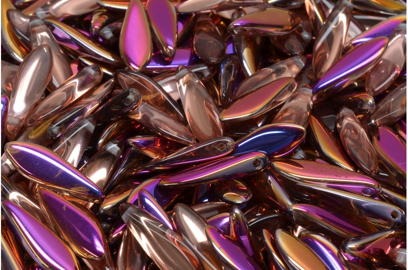 奥特莱斯 10 克匕首珠，5 x 16 毫米，水晶滑石 (00030-29501)，玻璃，捷克共和国