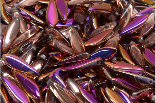 奥特莱斯 10 克匕首珠，5 x 16 毫米，水晶滑石 (00030-29501)，玻璃，捷克共和国