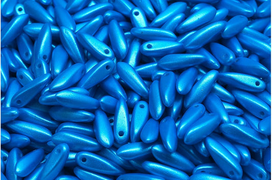 出口 10 克匕首珠，3 x 11 毫米，白色 24009 (02010-24009)，玻璃，捷克共和国