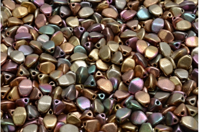 捏珠，水晶黄金金属虹膜 (00030-01620)，玻璃，捷克共和国