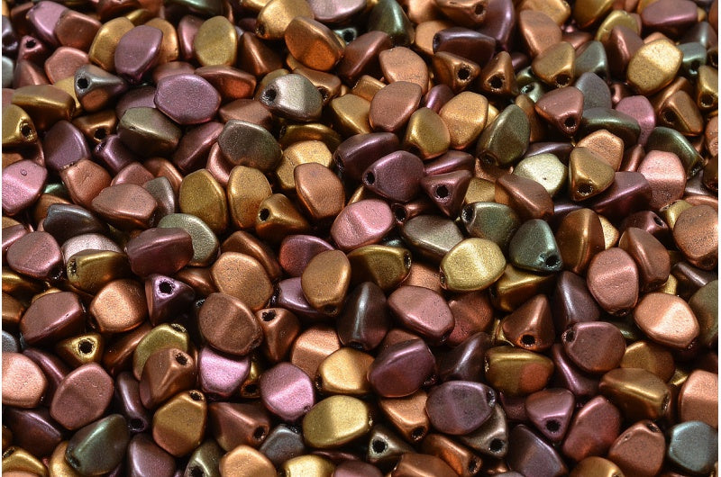 捏珠，水晶紫彩虹金属虹膜 (00030-01640)，玻璃，捷克共和国