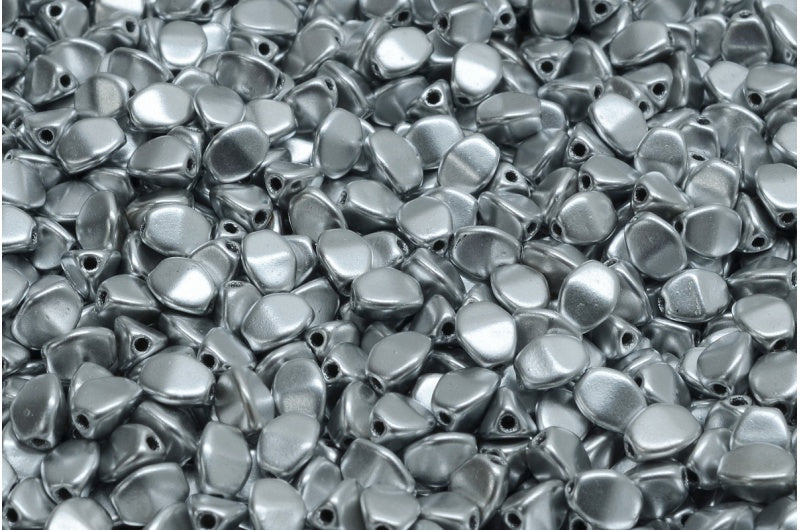 Pinch Beads, Crystal Silver Matte (00030-01700), Glass, Czech Republic