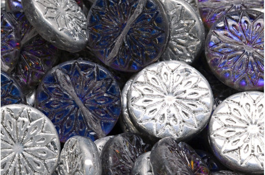 OUTLET 10 grams Origami Flower Beads, 18 x 18 mm, Crystal 29536 (00030-29536), Glass, Czech Republic