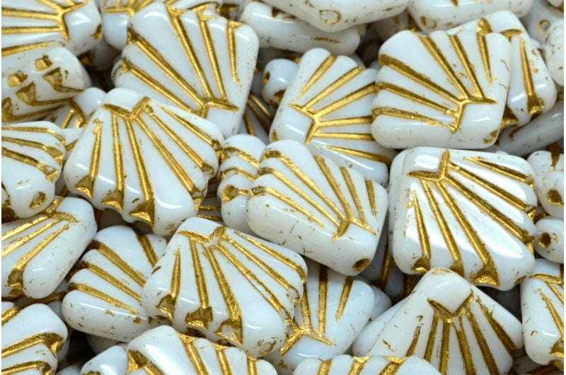 Diafan Beads, White Gold Lined (02010-54302), Glass, Czech Republic