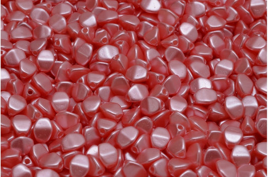 Pinch Beads, White Pink (02010-25007), Glass, Czech Republic