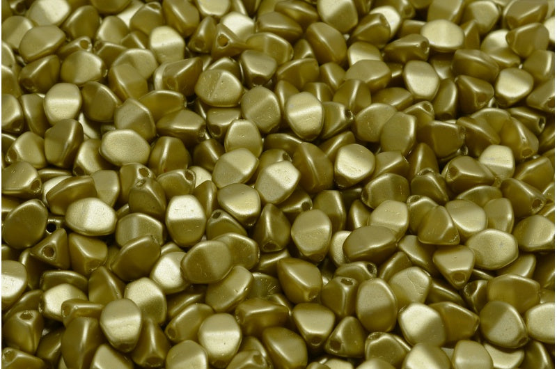 Pinch Beads, Weiß Pastellgrün (02010-25021), Glas, Tschechische Republik