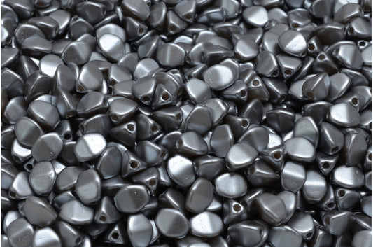 Pinch Beads, Weiß Pastellgrau (02010-25028), Glas, Tschechische Republik