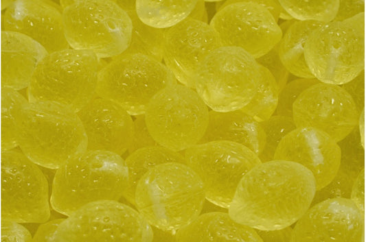 OUTLET 10 grams Lemon Beads, 10 x 14 mm, Transparent Yellow (80120), Glass, Czech Republic