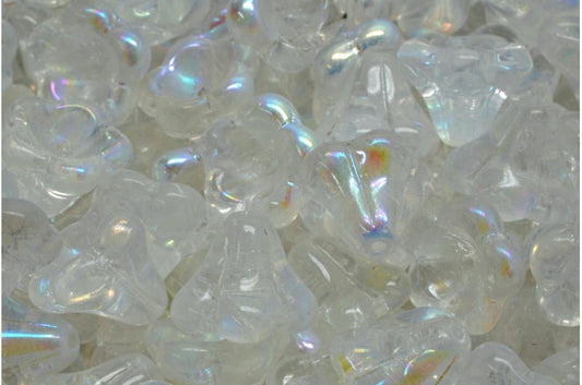 OUTLET 10 grams Bell Flower Beads, 11 x 13 mm, Crystal Ab (00030-28701), Glass, Czech Republic