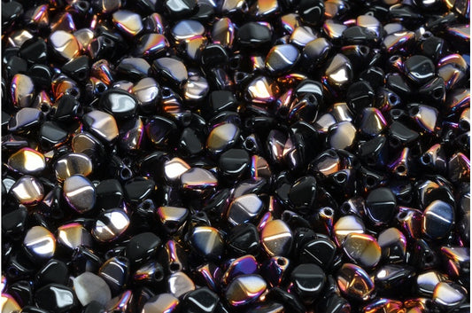 OUTLET 10 Gramm Pinch Beads, Schwarzer Sliperit (23980-29501), Glas, Tschechische Republik