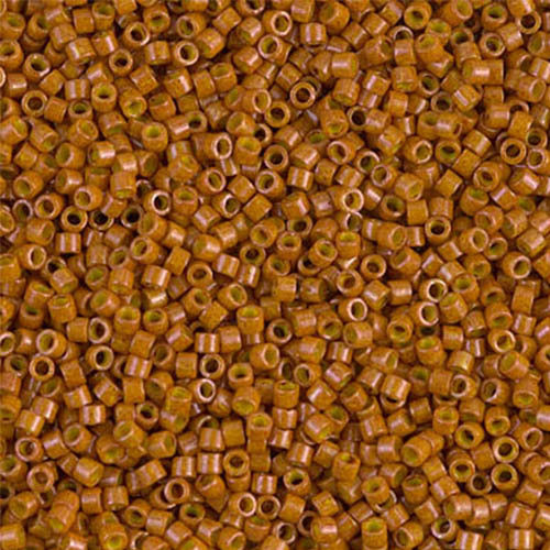 Miyuki DELICA Seed Beads Rocailles, Opaque Dark Pumpkin Dyed (# DB0664), Glass, Japan