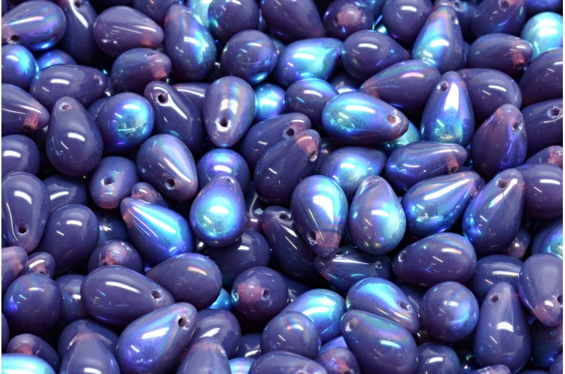 Drop Beads, Opal Dark Lavender Ab (21010-28701), Glass, Czech Republic