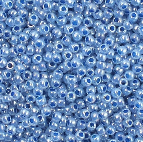 TOHO Round Seed Beads Rocailles, Ceylon Denim Blue (), Glass, Japan