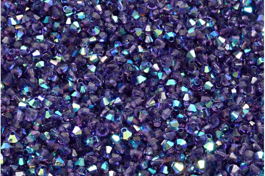 Machine Cut Bicone Xilion High Sparkle Beads, 20510 Ab (20510-28701), Glass, Czech Republic